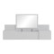 Dressing table Paltar pakoworld melamine in white color 100x39.1x33cm