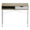 Office desk Kama pakoworld in sonoma-white color with white metallic legs 95x48x76cm