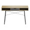 Office desk Komo pakoworld in sonoma-grey color with black metallic legs 120x48x76cm