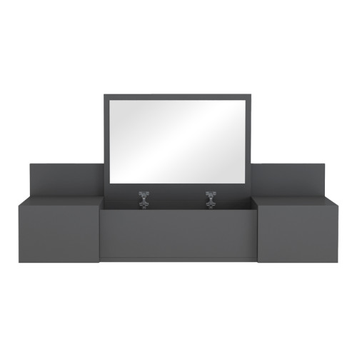 Dressing table Paltar pakoworld melamine in grey color 100x39.1x33cm