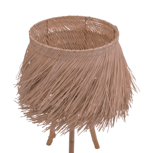 Floor lamp Herfo Inart E27 rattan in natural color D45χ58.8cm