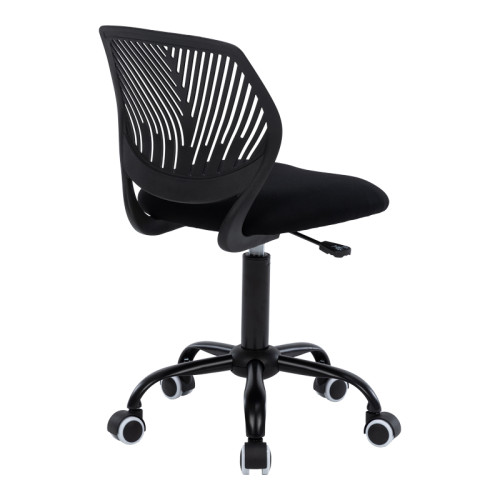 Kid s office chair Kador pakoworld fabric mesh in black color 52x52x72-94cm