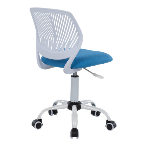 Kid s office chair Kador pakoworld fabric mesh in blue-white color 52x52x72-94cm