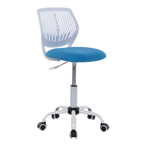 Kid s office chair Kador pakoworld fabric mesh in blue-white color 52x52x72-94cm