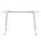 Dining table QUANA pakoworld transparent glass with black legs 120x70x75cm