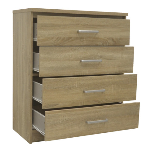 Chest of 4 drawers Olympus pakoworld  in light oak colour 80.5x40x95