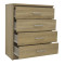Chest of 4 drawers Olympus pakoworld  in light oak colour 80.5x40x95