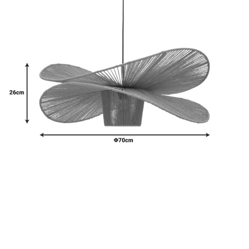 Плафон Flibo E27 бамбук в естествен цвят D70χ26см DIOMMI 299-000034