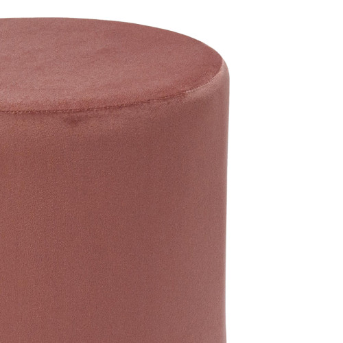 Dash stool pakoworld velvet fabric in shade rotten apple-gold D35x35cm
