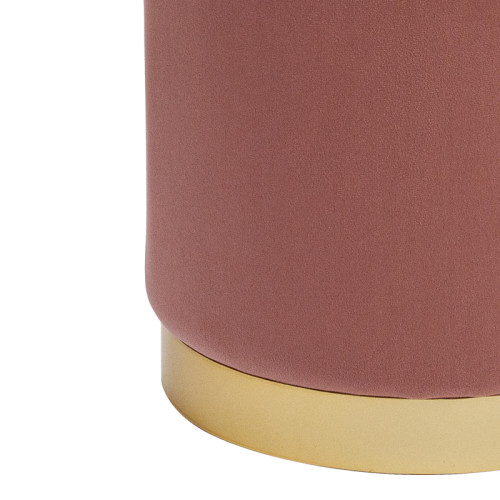 Dash stool pakoworld velvet fabric in shade rotten apple-gold D35x35cm