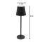 Brave Ι pakoworld LED touch table lamp rechargeable in black color D11.5x37cm