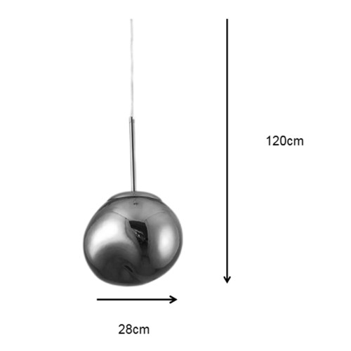 Ceiling light Gloine pakoworld E27 in gold color D28x60cm