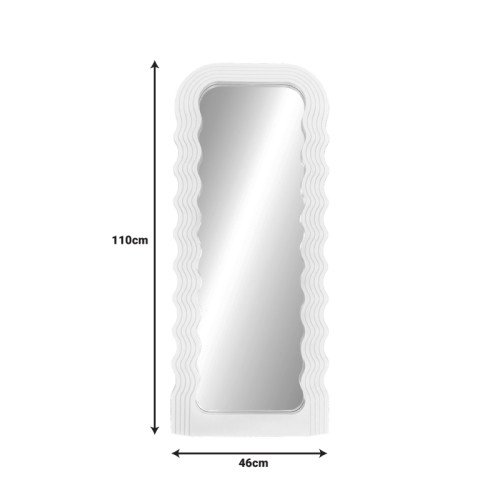Mirror Maraya Inart white PP 46x3.2x110cm Mirror Maraya Inart white PP 46x3.2x110cm
