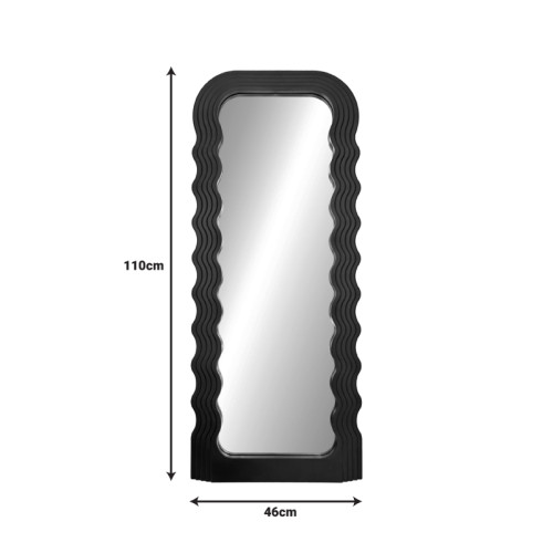 Mirror Maraya Inart black PP 46x3.2x110cm Mirror Maraya Inart black PP 46x3.2x110cm