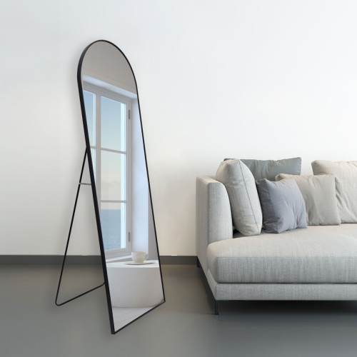 Mirror Lorens I Inart black aluminum 60x2.5x160cm