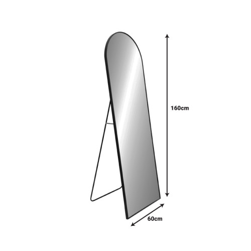 Mirror Lorens I Inart black aluminum 60x2.5x160cm Mirror Lorens I Inart black aluminum 60x2.5x160cm