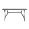 Table Ensure pakoworld metal dark grey-glass 120x70x70cm