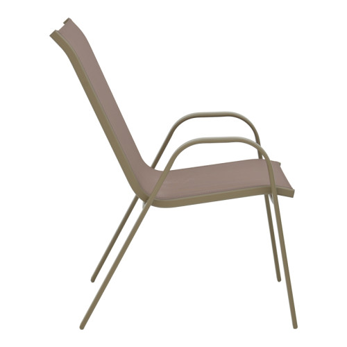 Armchair Calan pakoworld metal champagne 55x75x90cm