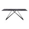 Kitchen table Meja pakoword sintered black stone with black metal legs 180x90x76cm