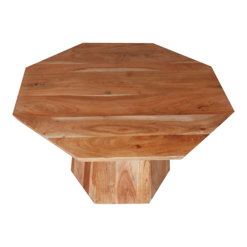 Octagon coffee table pakoworld acacia wood in natural shade D80x45cm Octagon coffee table pakoworld acacia wood in natural shade D80x45cm