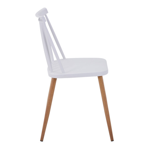 Chair Aurora I pakoworld pp in white shade-natural metallic leg 43x48x79cm
