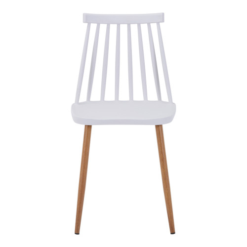Chair Aurora I pakoworld pp in white shade-natural metallic leg 43x48x79cm