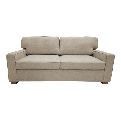 Sofa-bed two-seater Polaris pakoworld fabric in cream color 181x91x83cm