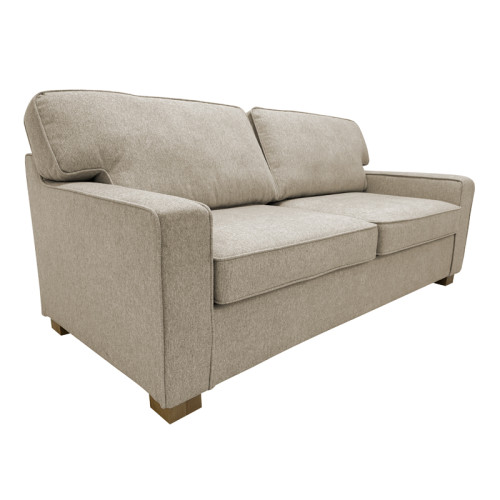 Sofa-bed two-seater Polaris pakoworld fabric in cream color 181x91x83cm
