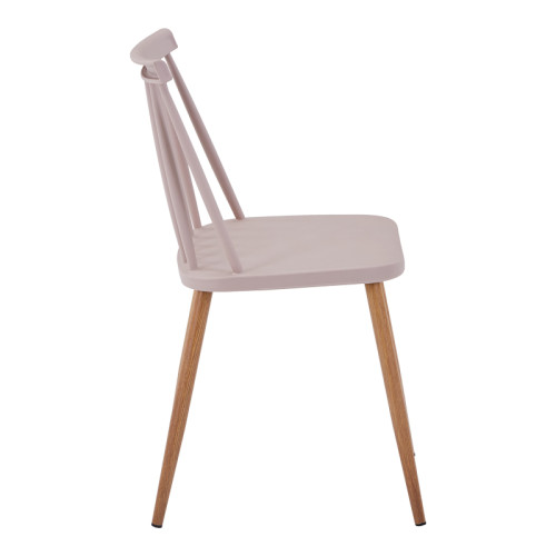Chair Aurora I pakoworld pp in brown shade-natural metallic leg 43x48x79cm