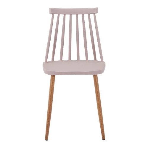 Chair Aurora I pakoworld pp in brown shade-natural metallic leg 43x48x79cm
