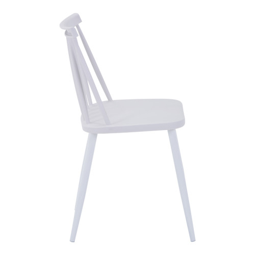 Chair Aurora I pakoworld pp in white shade-white metallic leg 43x48x79cm