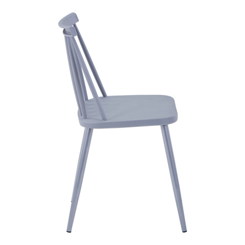 Chair Aurora I pakoworld pp in grey shade-grey metallic leg 43x48x79cm