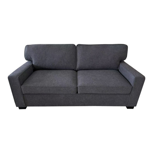 Sofa-bed two-seater Polaris pakoworld fabric in dark grey color 181x91x83cm