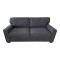 Sofa-bed two-seater Polaris pakoworld fabric in dark grey color 181x91x83cm