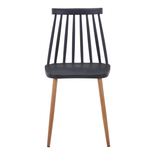 Chair Aurora I pakoworld pp in black shade-natural metallic leg 43x48x79cm