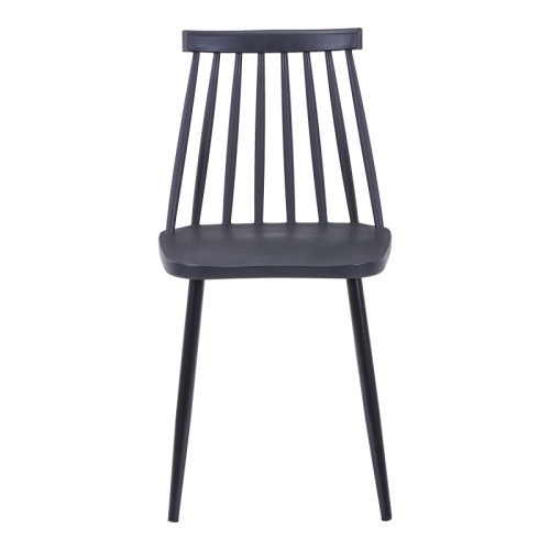 Chair Aurora I pakoworld pp in black shade-black metallic leg 43x48x79cm