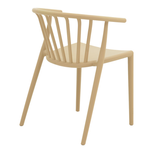 Zelma pakoworld pp armchair in cappucino shade 55x53x73cm