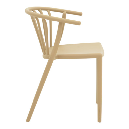 Zelma pakoworld pp armchair in cappucino shade 55x53x73cm