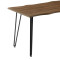 Dining table Izzac pakoworldwith MDF surface in walnut- black metal legs 140x80x76 cm