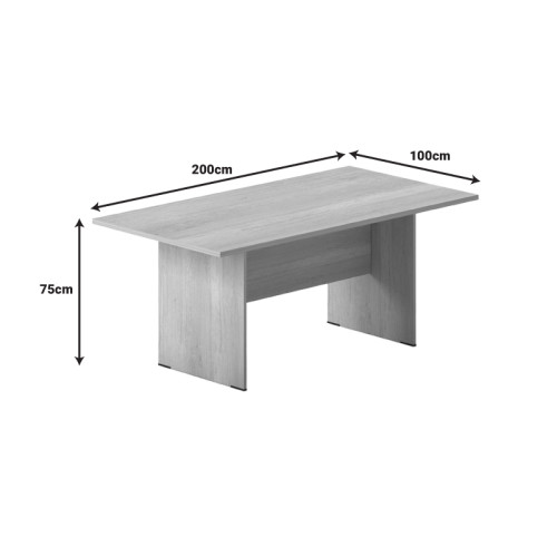 Conference table Amazon pakoworld in oak shade 200x100x75cm