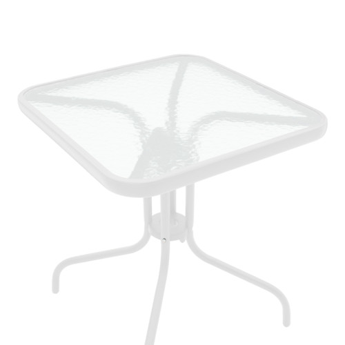 Watson pakoworld table metal white-glass 70x70x70cm Watson pakoworld table metal white-glass 70x70x70cm