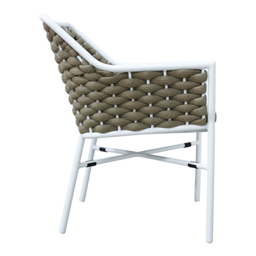 Ortegia pakoworld stackable aluminum-pp armchair with white frame and cushion 57x62x82cm Ortegia pakoworld stackable aluminum-pp armchair with white frame and cushion 57x62x82cm