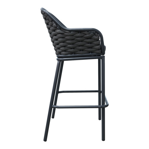 Zuki pakoworld aluminum-pp bar stool stackable with gray frame and cushion 55x54x109cm Zuki pakoworld aluminum-pp bar stool stackable with gray frame and cushion 55x54x109cm