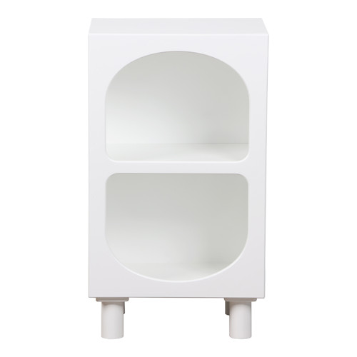 Nightstand Shelf Emersi pakoworld MDF in white color 40x32x70cm Nightstand Shelf Emersi pakoworld MDF in white color 40x32x70cm