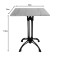 Marmol marble table pakoworld cast iron in white-black shade 70x70x71.8cm