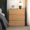 Sonlen pakoworld mdf bedside table in oak color 60x40x66cm