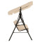Globo pakoworld garden swing metal black-fabric beige 170x110x153cm