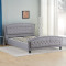 Double bed Camaro pakoworld fabric in grey color 160x200cm