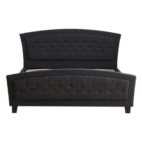Double bed Camaro pakoworld fabric in anthracite color 160x200cm