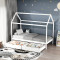 Children s bed Mellin Montessori type with 2 drawers pakoworld pine wood in white shade 90x190cm